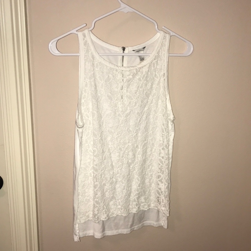 lace white top